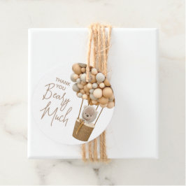 Etiquetas Para Lembrancinhas Bear Balões Modernos Chá de fraldas neutro em rela