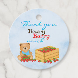 Etiquetas Para Lembrancinhas Beary Berry Cute Blue Boy Strawberry Cub Aniversár