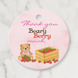 Etiquetas Para Lembrancinhas Beary Berry Sweet Girly Pink Strawberry Aniversári
