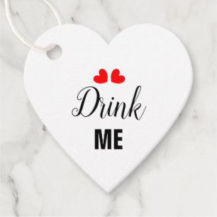 Etiquetas Para Lembrancinhas Beba-Me Com Amor Corações De Casamento Marcas De