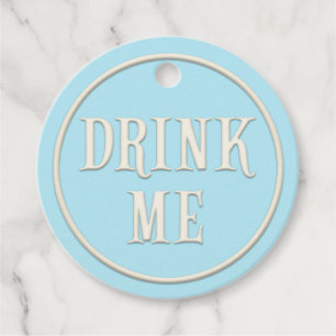 Etiquetas Para Lembrancinhas "Beba-me" Festa de Chá Maravilha Personalizada Azu