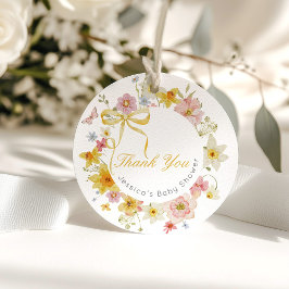 Etiquetas Para Lembrancinhas Bebê Amarelo no Arco Bloqueio Obrigado