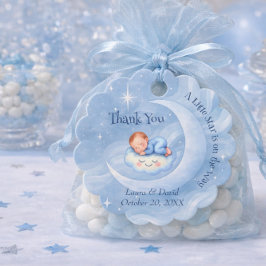 Etiquetas Para Lembrancinhas Bebê Chá Convidar Estrelas à Lua Aquarela