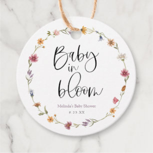 Etiquetas Para Lembrancinhas Bebê em Bloom Wildflower