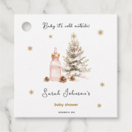 Etiquetas Para Lembrancinhas Bebê está frio fora do Chá de fraldas de inverno