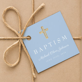 Etiquetas Para Lembrancinhas Bebê moderno Blue Religião Batismo