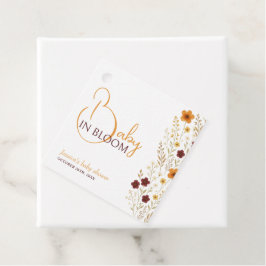 Etiquetas Para Lembrancinhas Bebê no Bloom Autumn Wildflower Chá de fraldas