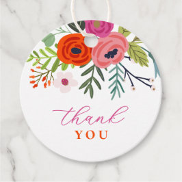 Etiquetas Para Lembrancinhas Bebê no Bloom Bright Chá de fraldas Floral