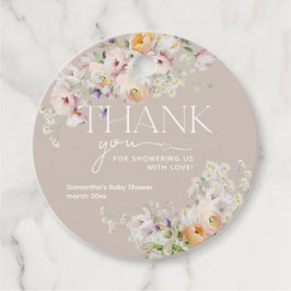 Etiquetas Para Lembrancinhas Bebê no Bloom Wildflower Boho Chá de fraldas