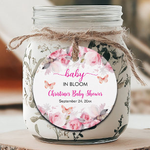 Etiquetas Para Lembrancinhas Bebê no Bloush Blush Rosa Chá de fraldas
