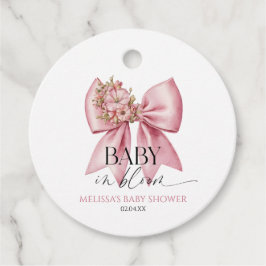 Etiquetas Para Lembrancinhas Bebê No Chá de fraldas De Arco Floral Rosa A Sangu