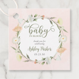 Etiquetas Para Lembrancinhas Bebê No Chá de fraldas De Flor Selvagem De Sangue