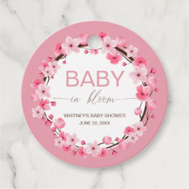 Etiquetas Para Lembrancinhas Bebê no Floral Floral Cherry Blossom