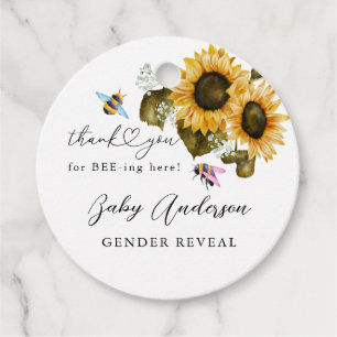 Etiquetas Para Lembrancinhas Bebidas Girassóis Boho Gênero Reveal