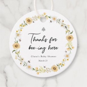 Etiquetas Para Lembrancinhas Bees Daisies e Chá de fraldas de girassóis