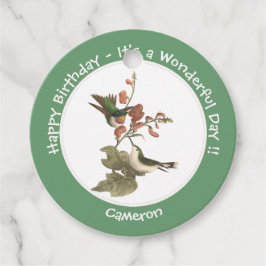 Etiquetas Para Lembrancinhas Beija-flor-de-garganta-rubi, aniversário ou outro 