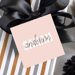 Etiquetas Para Lembrancinhas Beleza Rosa Moderna Pastel Personalizada Seu Nome<br><div class="desc">Beleza Rosa Moderna Pastel Personalizada Seu Nome</div>