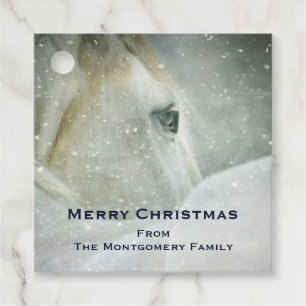 Etiquetas Para Lembrancinhas Belo Cavalo Branco no Natal