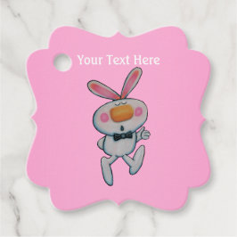 Etiquetas Para Lembrancinhas Belo Coelho Branco Laranja Cor-De-Laranja Polegar