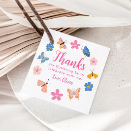 Etiquetas Para Lembrancinhas Belo Colorido Borboletas Aniversário Obrigado