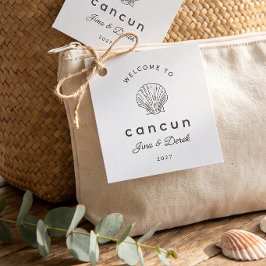 Etiquetas Para Lembrancinhas Bem-vindo à Bolsa de Boas-vindas de Casamento Pret