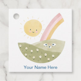 Etiquetas Para Lembrancinhas Bem-vindo à Chuvada de Bebê Aquarela