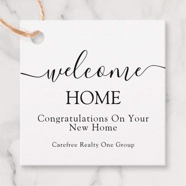 Etiquetas Para Lembrancinhas Bem-vindo ao Home Realer (Frente)