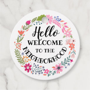 Etiquetas Para Lembrancinhas bem-vindo ao novo cartão de bilhete de lar da viz