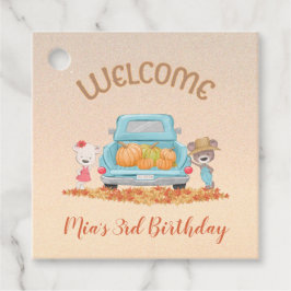 Etiquetas Para Lembrancinhas BEM-VINDO O Tema Do Outono Bears Caminhão Folhas d