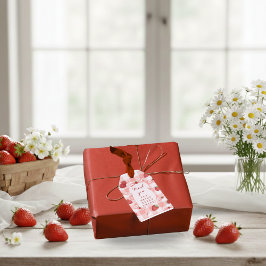 Etiquetas Para Lembrancinhas Berry First Birthday Thank You Favor Tags Red Bows