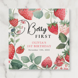 Etiquetas Para Lembrancinhas Berry First Floral primeiro aniversario