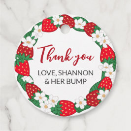 Etiquetas Para Lembrancinhas Berry Sweet Baby Strawberry Wreath Obrigado