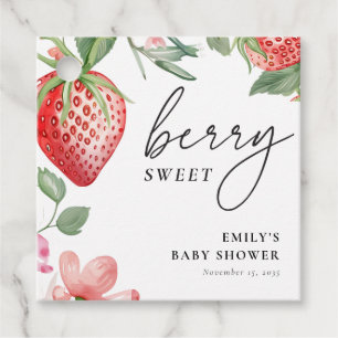 Etiquetas Para Lembrancinhas Berry Sweet Floral Chá de fraldas