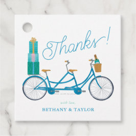 Etiquetas Para Lembrancinhas Bicicleta para Dois Aquarela Bicicleta Tandem