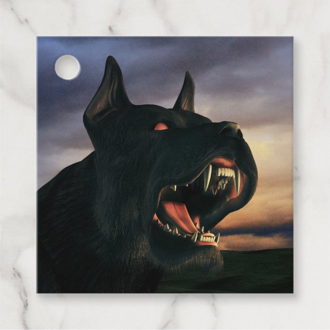 Etiquetas Para Lembrancinhas Big, black dog (Frente)