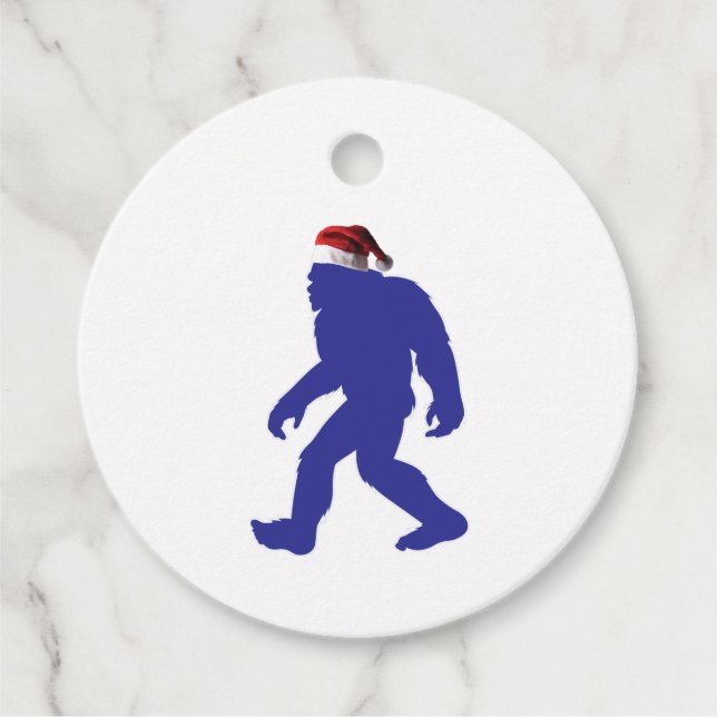 Etiquetas Para Lembrancinhas Bigfoot Santa Claus (Frente)