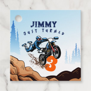 Etiquetas Para Lembrancinhas Biker Kid Dirt Stunt Bike Aniversário