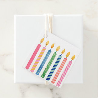 Etiquetas Para Lembrancinhas Birthday Candles Artisan Colorful Celebration