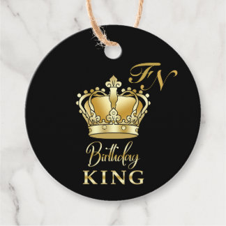 Etiquetas Para Lembrancinhas Birthday King Gold Crown Royal Monogram Luxury