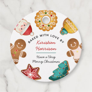 Etiquetas Para Lembrancinhas Biscoitos de Gengibre Personalizados Assando Feria