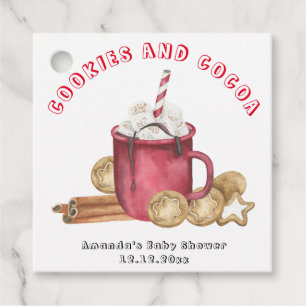Etiquetas Para Lembrancinhas Biscoitos de Natal e chás de fraldas de cacau