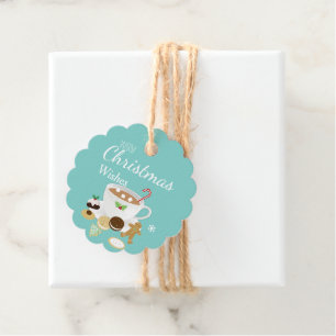 Etiquetas Para Lembrancinhas Biscoitos de Natal e chocolate quente férias