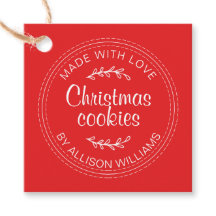 Biscoitos de Natal feitos em casa, vermelho brilha