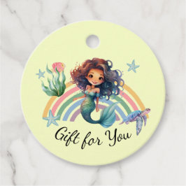Etiquetas Para Lembrancinhas Black Mermaid Gift Tags in Yellow