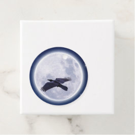 Etiquetas Para Lembrancinhas Black Raven Full Moon Night Sky
