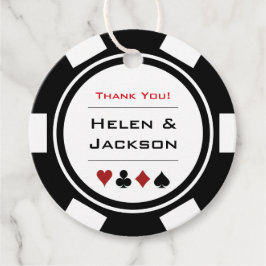 Etiquetas Para Lembrancinhas Black White Poker Chips Obrigado Casamento de Vega