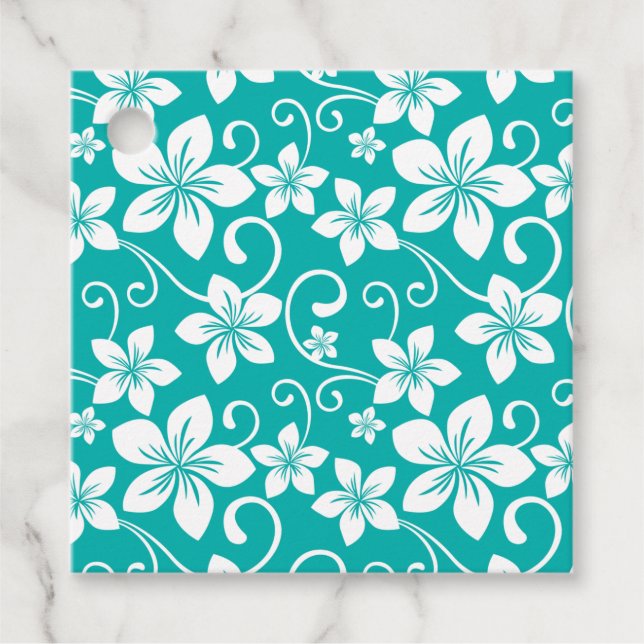ETIQUETAS PARA LEMBRANCINHAS BLUE HAWAII (TEAL) (Frente)