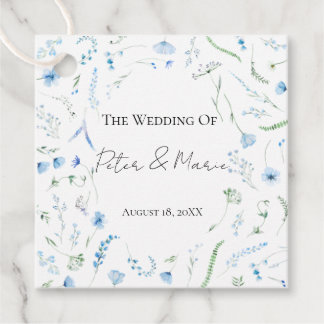 Etiquetas Para Lembrancinhas Blue Meadow Wildflower Personalized Wedding Favor