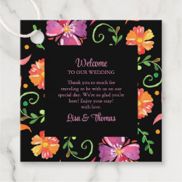 Etiquetas Para Lembrancinhas Boas-vindas ao Casamento Floral Fiesta Mexicano Co