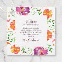 Etiquetas Para Lembrancinhas Boas-vindas ao Casamento Floral Fiesta Mexicano Co
